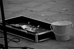 charity busking day Wrexham